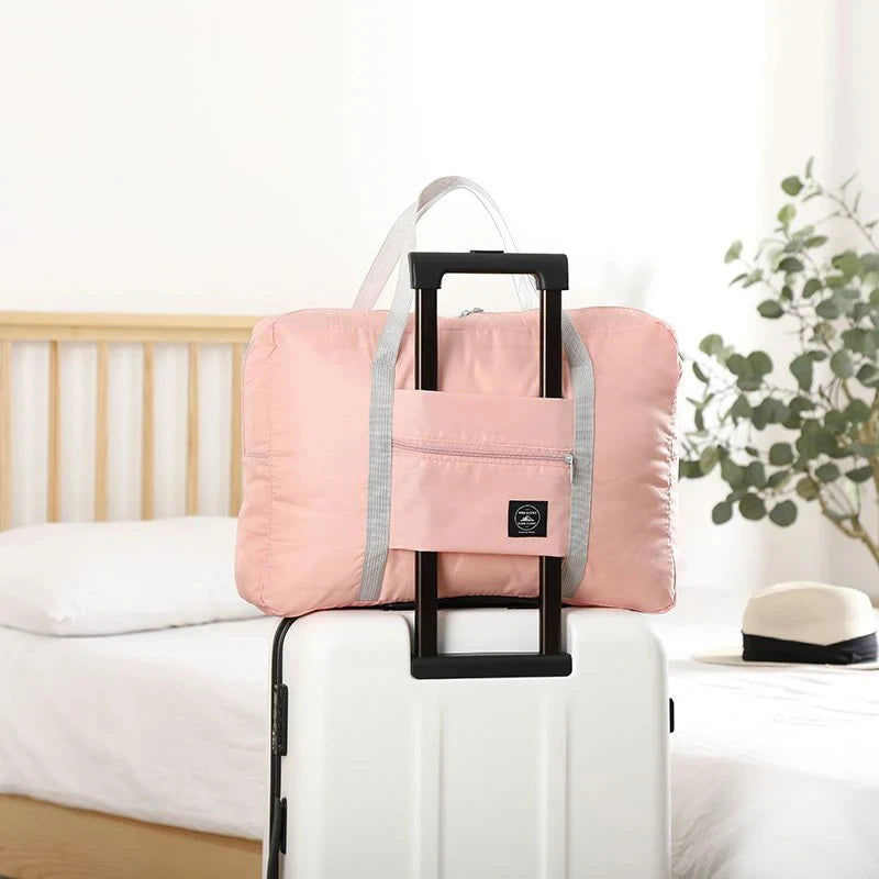 Portable and lightweight travel luggage bag, large capacity sports and fitness bag, foldable handheld boarding bag