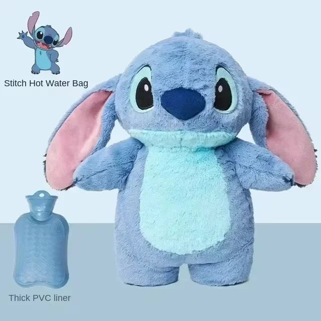 Anime Hobby Stitch Winter Extra Large Plush Hot Water Bottle Women's Home Water Filling Hand Warmer Gift for Girlfriend