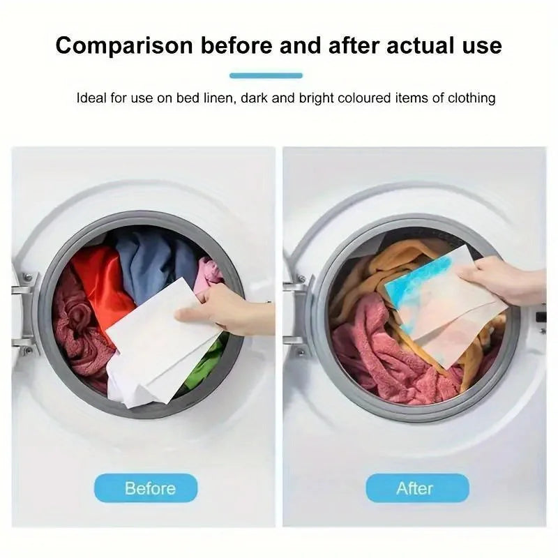 50Color Dye-Resistant Cloth for Laundry，No Chemical Composition，Mixed Laundry Anti-Penetration and Fade Protection，Universal Was
