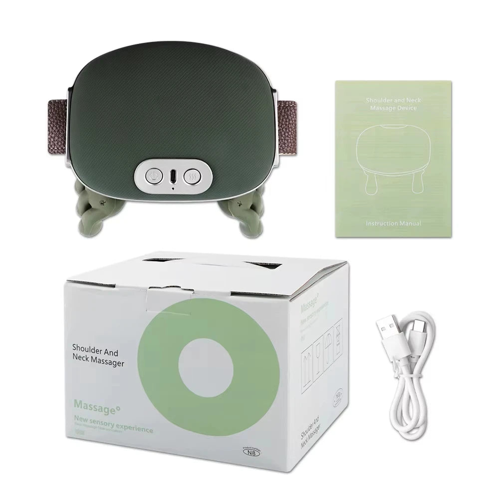 Bionic Neck Shoulder Massager Multifunctional 3-Level Cervical Massage Electric Heating Kneading Muscles Massage  Neck Waist Leg