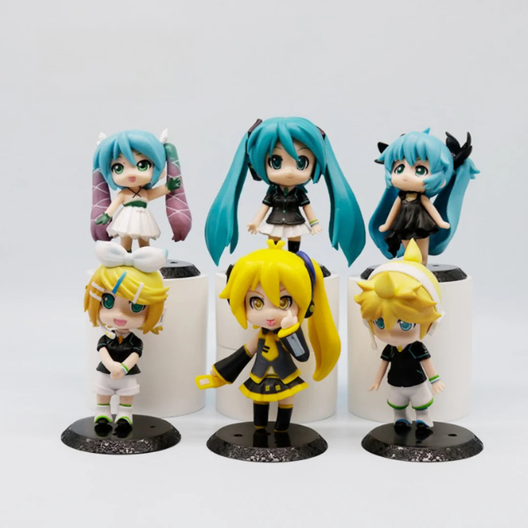 Hatsune Miku Desktop Cute Action Figure 11cm Neko T-Shirt Ver. Anime Figurine Kawaii Girl Model Toy Gift