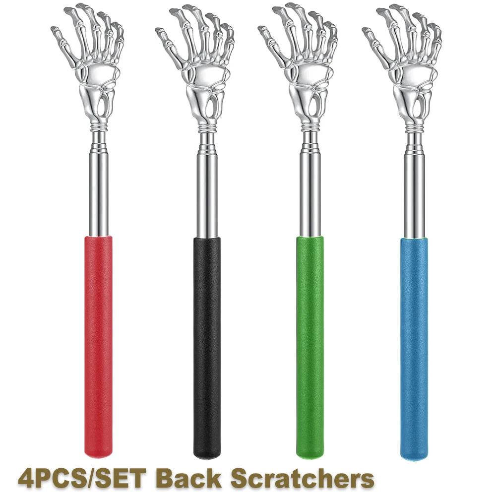 Stainless Steel Back Scratcher Telescopic Scratching Massager Extendable Itch Old Man Happy Health Products Hackle Handicrafts